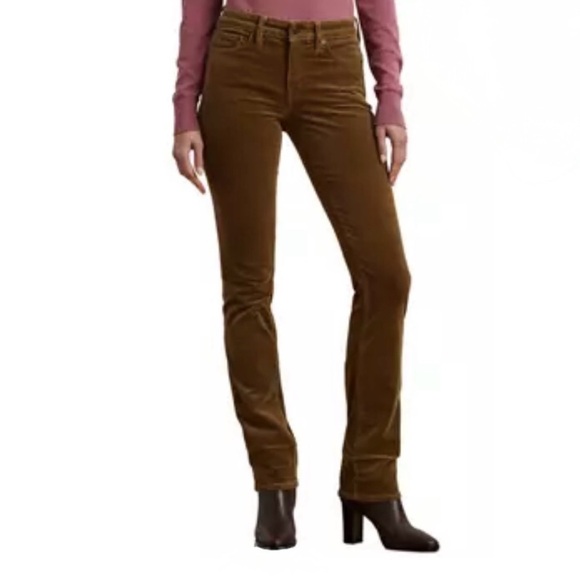 Ralph Lauren Jeans Company Camel Corduroy Stretch High-Rise Pants - Picture 1 of 16